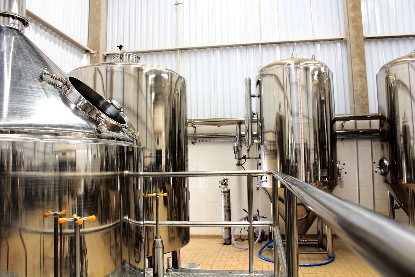 Real stainless steel cylindrical tank shells