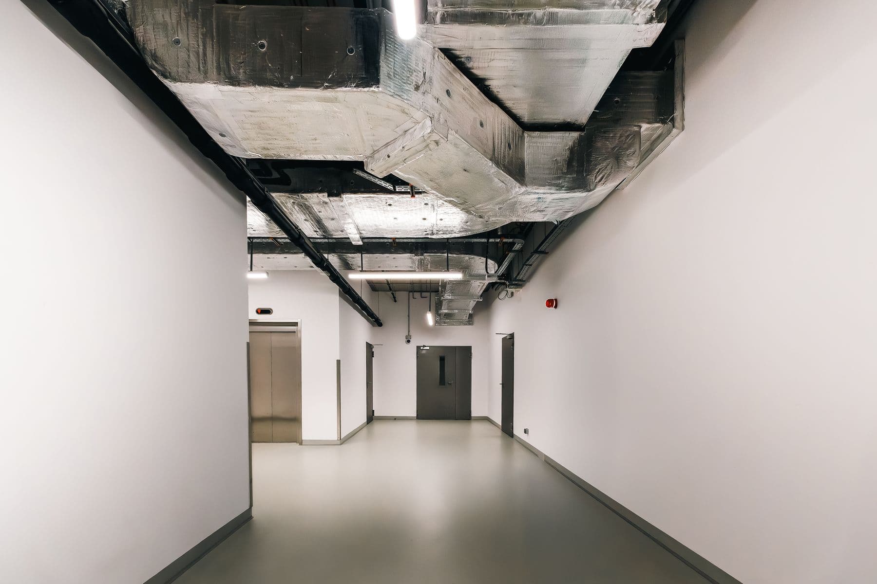 Real HVAC duct and ventilation parts production area