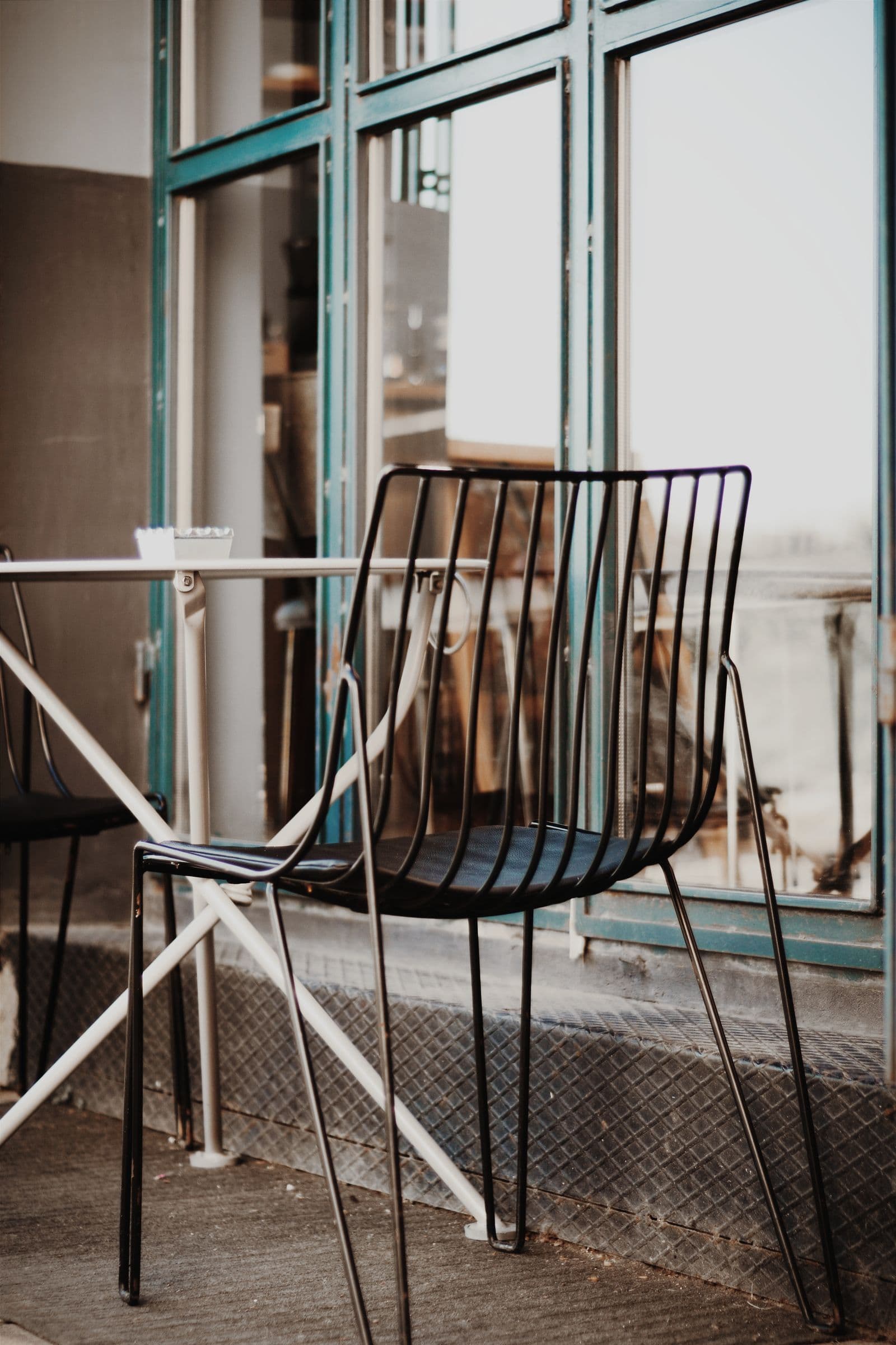 Real metal furniture made with sheet and tube components