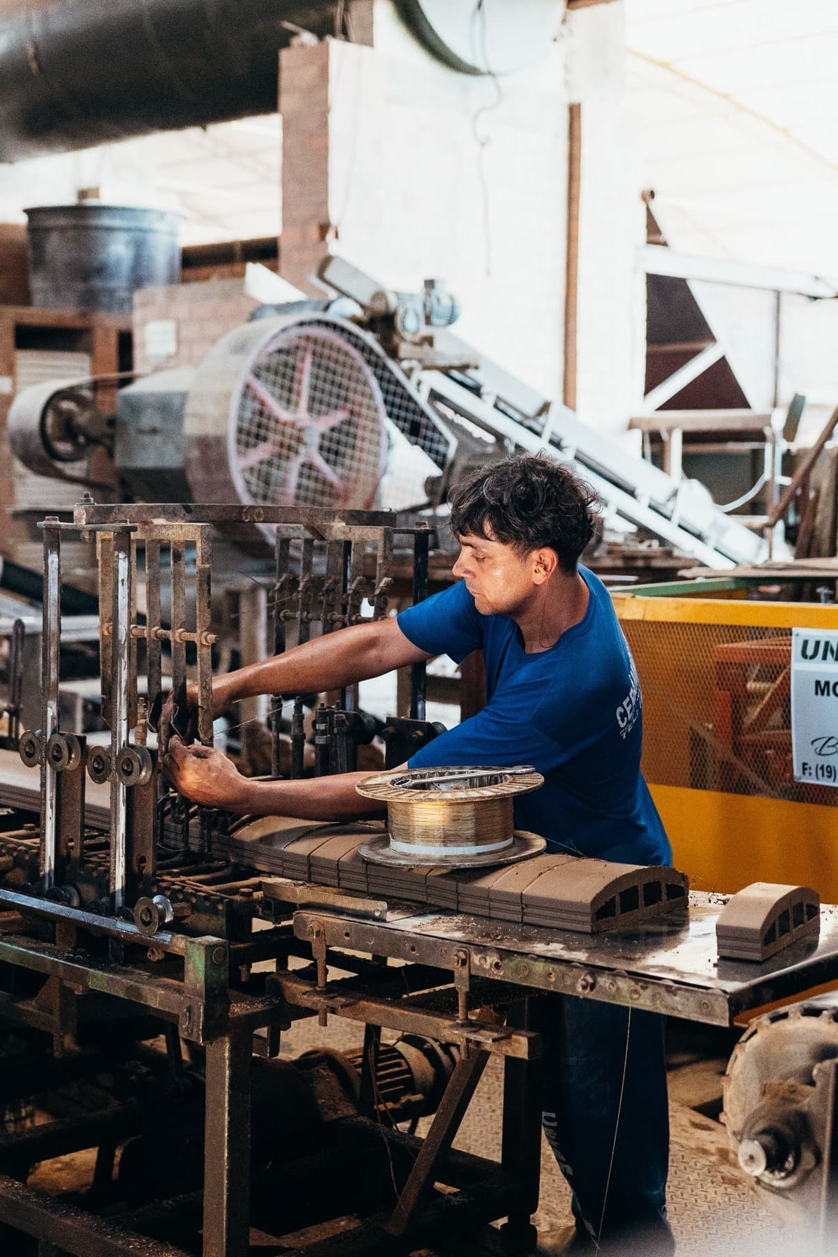 Real machinery manufacturing workshop