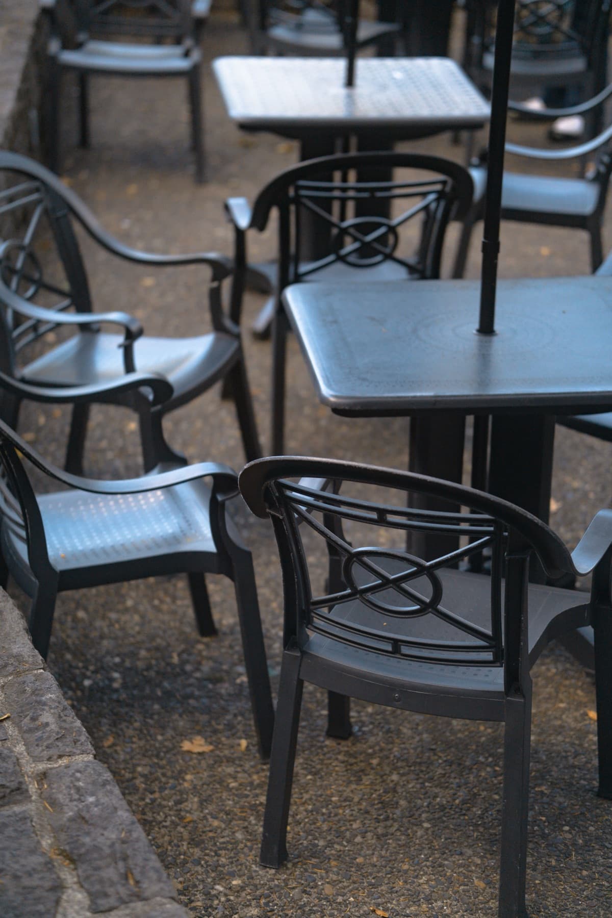 Real metal furniture made from shaped metal tube frames