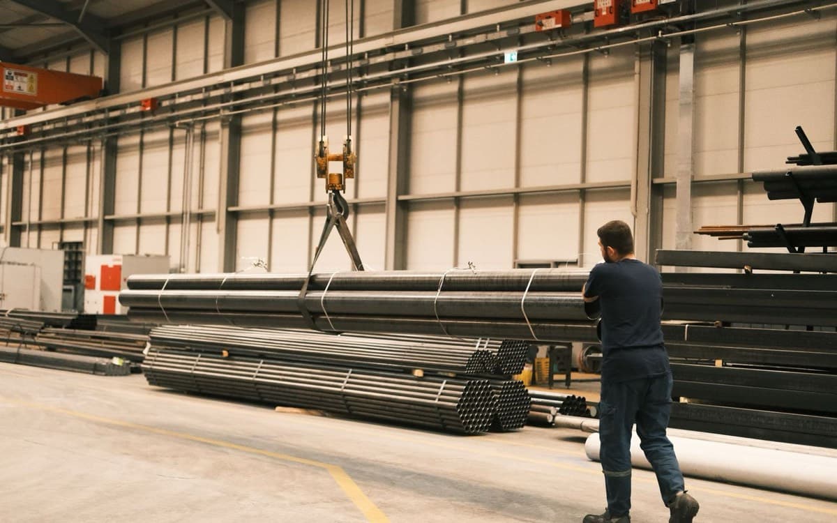 Real heavy steel cylindrical pipe components