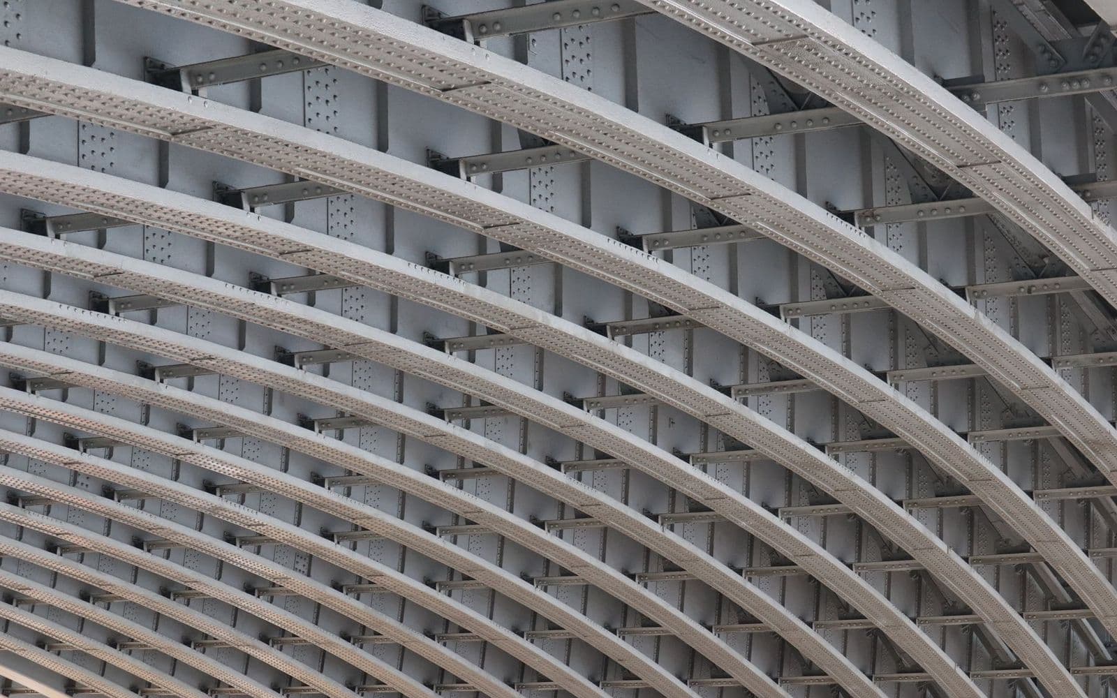 Real curved steel structure components