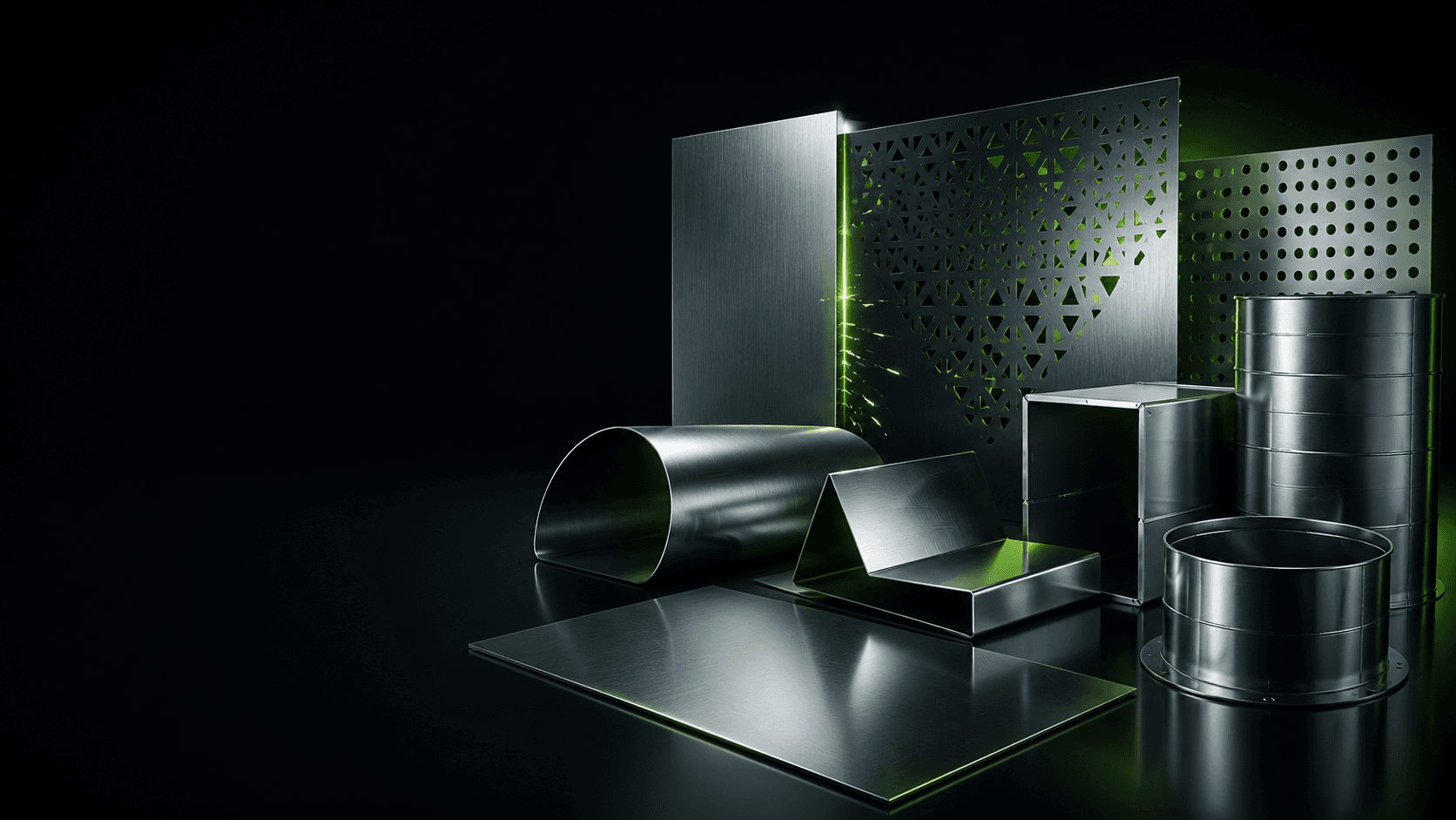 Precision sheet metal parts produced by ZYRON machinery