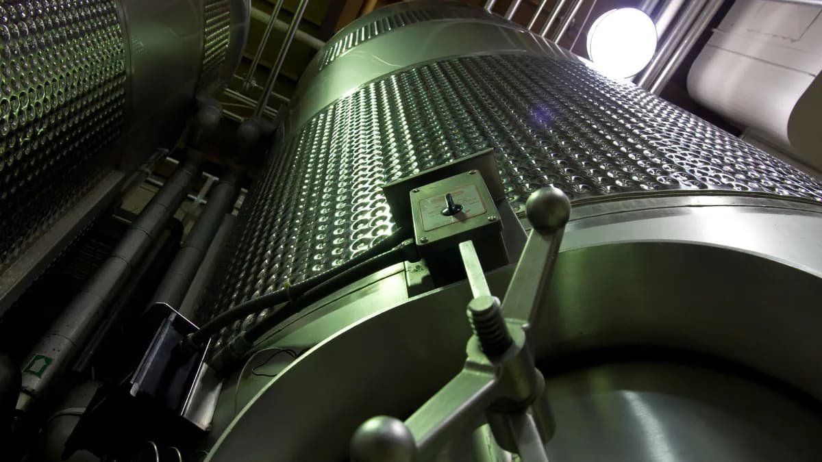 Real stainless steel cylindrical industrial tank shells