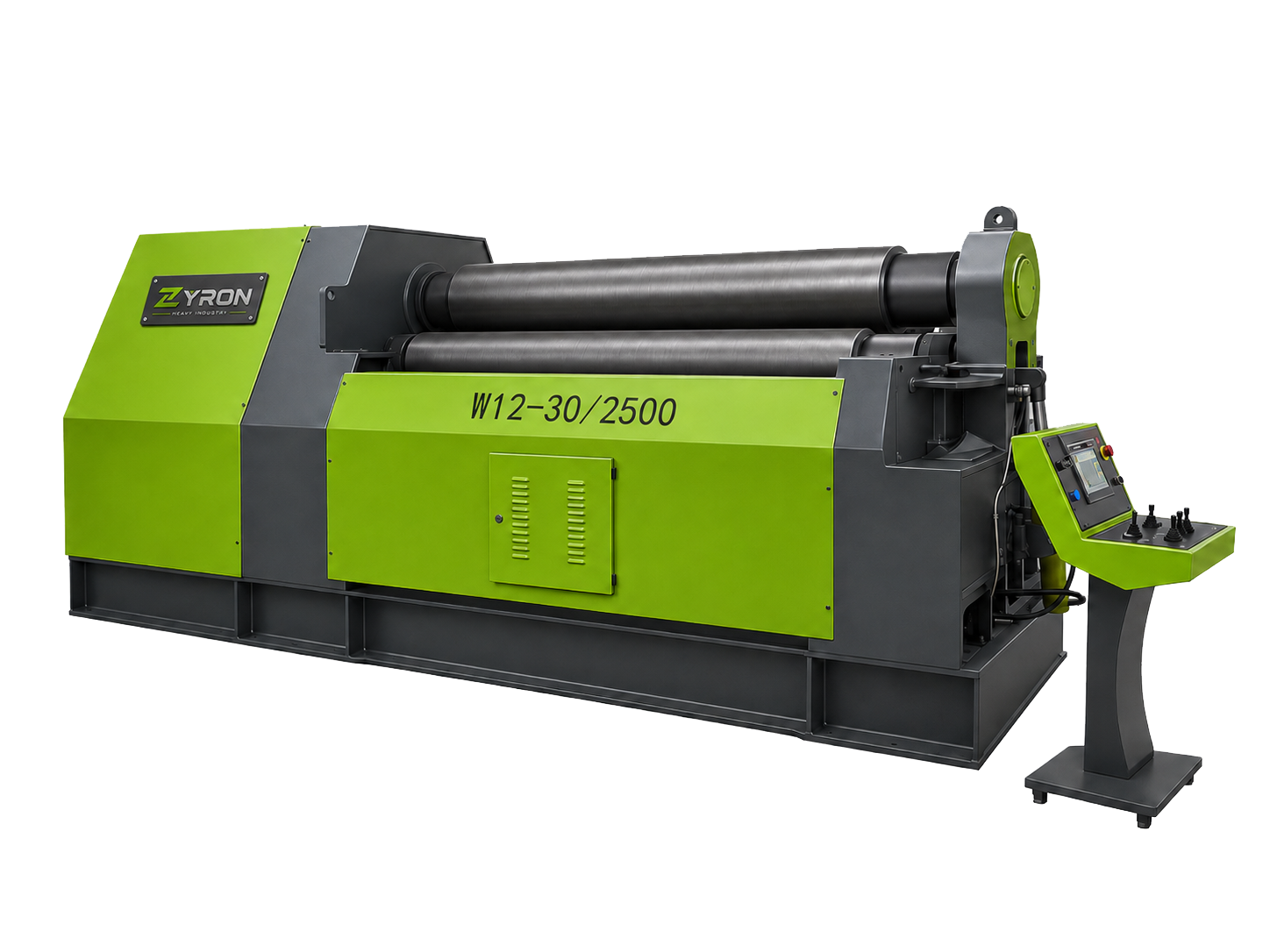 Hydraulic four-roll plate rolling machine for cylinder and tank shell forming